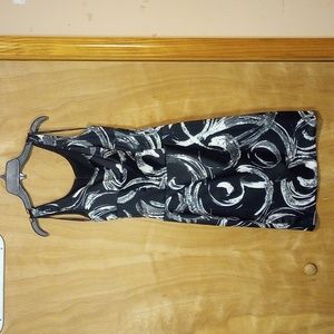 dressy casual black and white dress